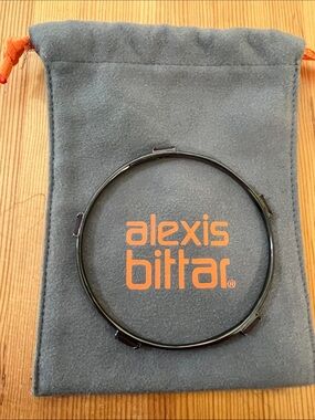Alexis Bittar Gunmetal and Purple Bangle